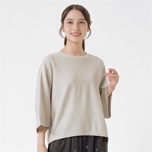 ヘリンボン刺繍プルオーバー オーガニック綿混 レディス SELF+SERVICE(セルフ＋サービス) MRCT263145010