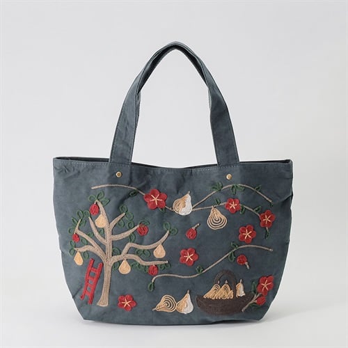 フルーツ刺繍ピーチトート レディス SELF+SERVICE(セルフ＋サービス) BG09-19420-Y