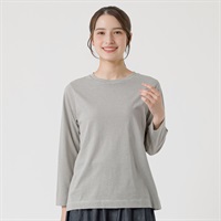 オーガニックコットン入 ミジンボーダープルオーバー レディス SELF+SERVICE(セルフ＋サービス)(ウスアオ-M)