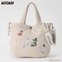 ムーミン刺繍入 キルトバッグ レディス SELF+SERVICE(セルフ＋サービス) GL1266519-SS(ウスキイロ-ﾌﾘｰ)