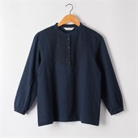 楊柳レース使いブラウス オーガニックコットン入 レディス SELF+SERVICE(セルフ＋サービス) GL1266520-SS(Ａコイアオ-M)