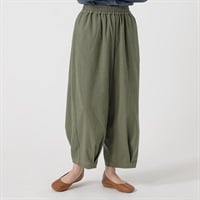 サッカー裾タックパンツ レディス SELF+SERVICE(セルフ＋サービス) GL1266524-SS(Ａコイミドリ-M)