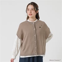ムーミン刺繍ベスト オーガニックコットン入 レディス SELF+SERVICE(セルフ＋サービス) GL1266513-SS(ウスチャ-M)
