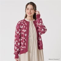 ムーミンジャカードカーディガン オーガニックコットン入 レディス SELF+SERVICE(セルフ＋サービス) GL1266514-SS(コイアカ-M)