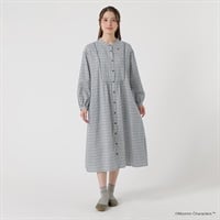 ムーミンチェック柄ワンピース オーガニックコットン入 レディス SELF+SERVICE(セルフ＋サービス) GL1266516-SS(Ａコイアオ-M)