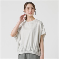 刺繍ラウンドTシャツ レディス SELF+SERVICE(セルフ＋サービス) HC261147-SS(Ａウスクロ-M)
