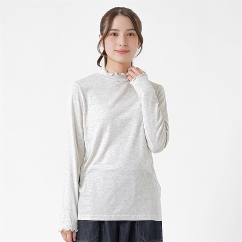 オーガニック綿混メローハイネックTシャツ レディス SELF+SERVICE(セルフ＋サービス) MRCT263243015