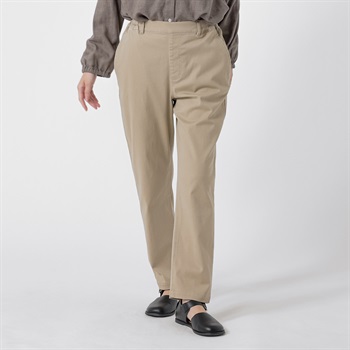 オーガニックコットン入らくゆるチノパンツ レディス SELF+SERVICE(セルフ＋サービス) TK526425-SS(ウスチャ-S)