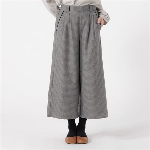 再生ポリ入 ワイドクロプトパンツ レディス SELF+SERVICE(セルフ＋サービス) TK526504-SS(ウスクロ-S)