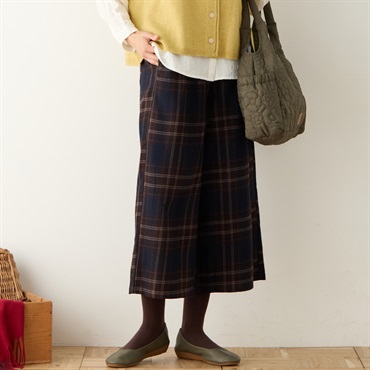 再生ポリ入 ワイドクロプトパンツ レディス SELF+SERVICE(セルフ＋サービス) TK526504-SS