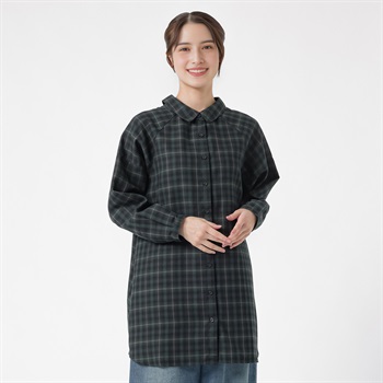 オーガニック綿入2wayチュニック レディス SELF+SERVICE(セルフ＋サービス) ONP6016723-SS(Ａコイミドリ-M)