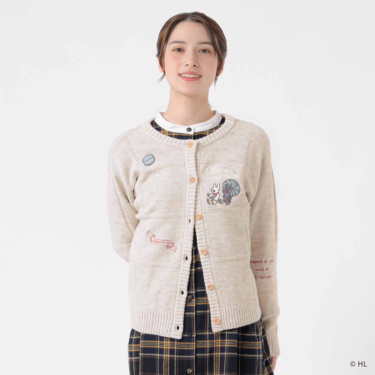 リサとガスパール 前後着ニット レディス SELF+SERVICE(セルフ＋サービス) SP-K19353-SS(アイボリー-L)