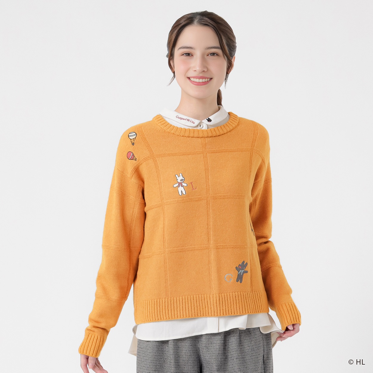 リサとガスパール 前後着ニット レディス SELF+SERVICE(セルフ＋サービス) SP-K19353-SS(キイロ-L)