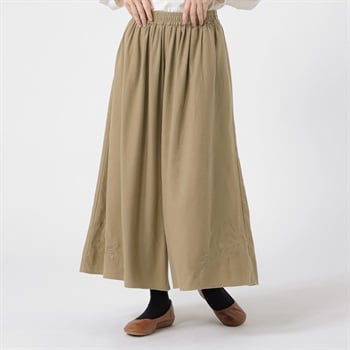 kippis 裾刺繍スカーチョ レディス SELF+SERVICE(セルフ＋サービス) YG2609IS06-SS(チャ-M)