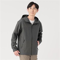 マウンテンコート 撥水 ストレッチ 防汚 防風 防花粉 UVカット 耐水圧10,000mm フロント止水ファスナー使用 メンズ(ウスグレー-M)