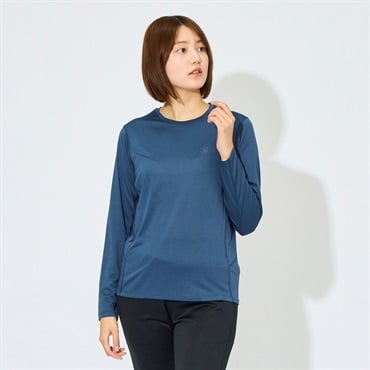 クルーネック長袖Tシャツ 吸水速乾 制菌 RILLFOX レディス(コイアオ-M)