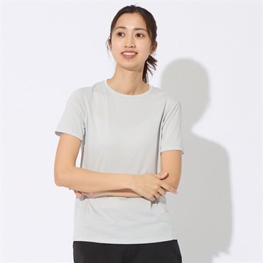 クルーネック半袖Tシャツ 吸水速乾 制菌 RILLFOX  レディス(ウスクロ-L)