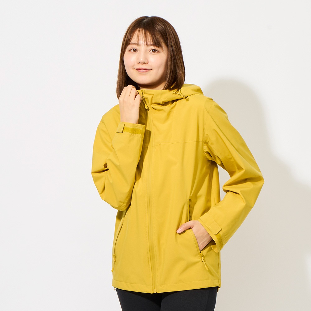 オールウェザーマウンテンパーカー UV・撥水・防風・防汚・花粉が付きにくい レディス(キイロ-XL)