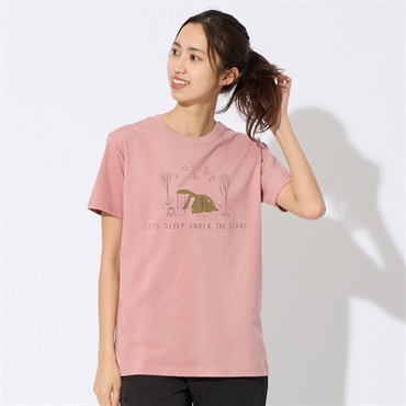LOGOS PARK(ロゴスパーク) 半袖プリントTシャツ  スパイラルテントプリント USAコットン レディス