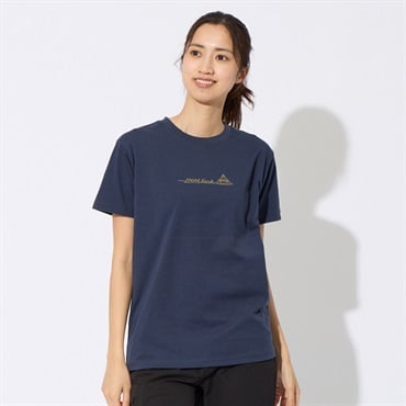 LOGOS PARK(ロゴスパーク) 半袖プリントTシャツ スパイラルロゴプリント  USAコットン レディス(コイアオ-XL)