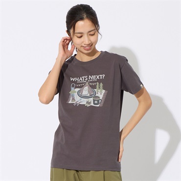 LOGOS PARK(ロゴスパーク) 半袖プリントTシャツ スパイラルキャンププリント  USAコットン レディス