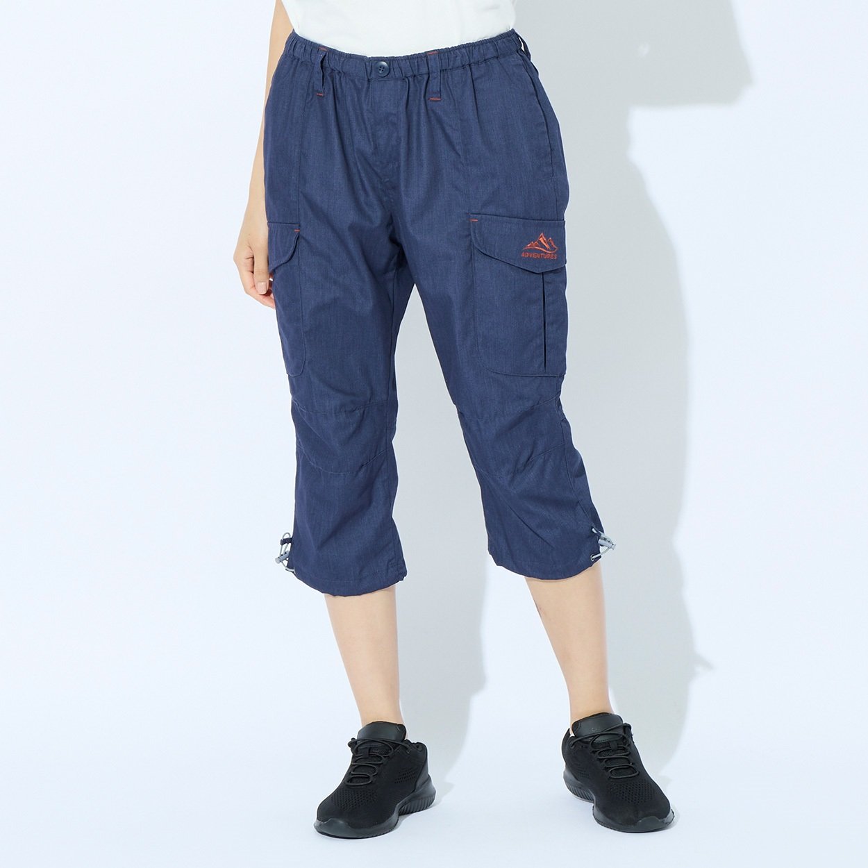レディースカーゴクロップドパンツ ドライ加工素材 紫外線カット