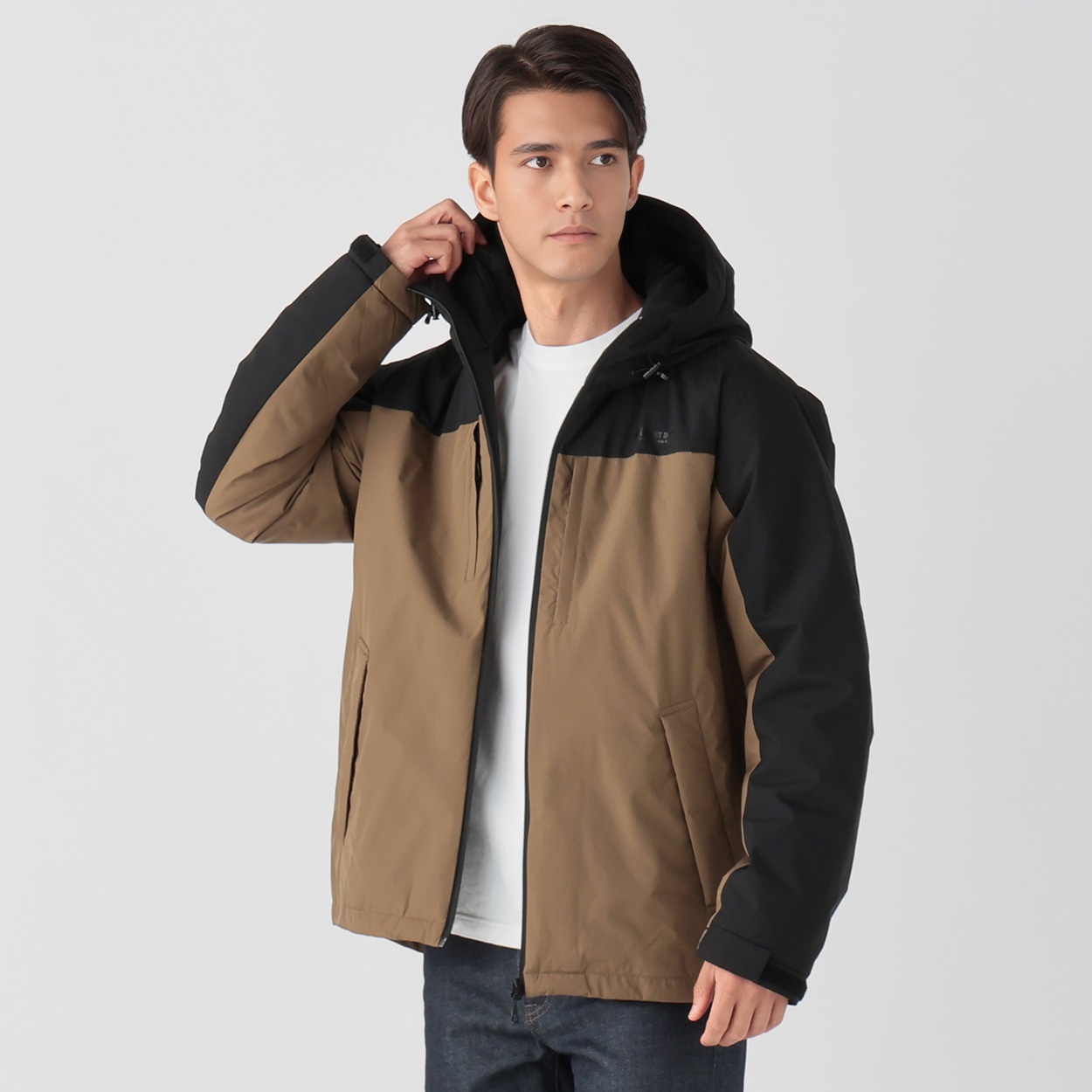 エアロゲル中綿フーディ 撥水 防風 ストレッチ 防花粉 耐水圧10.000