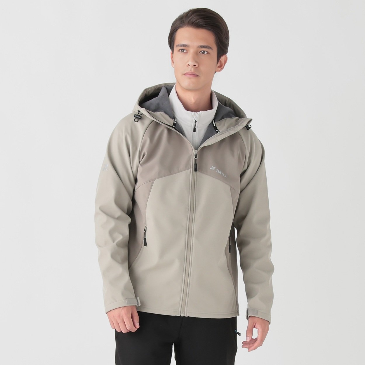 mal. ボンディングパーカー グレー　新品未使用 Doux archives（ドゥアルシーヴ）の「W ZIP ボンディングBIG