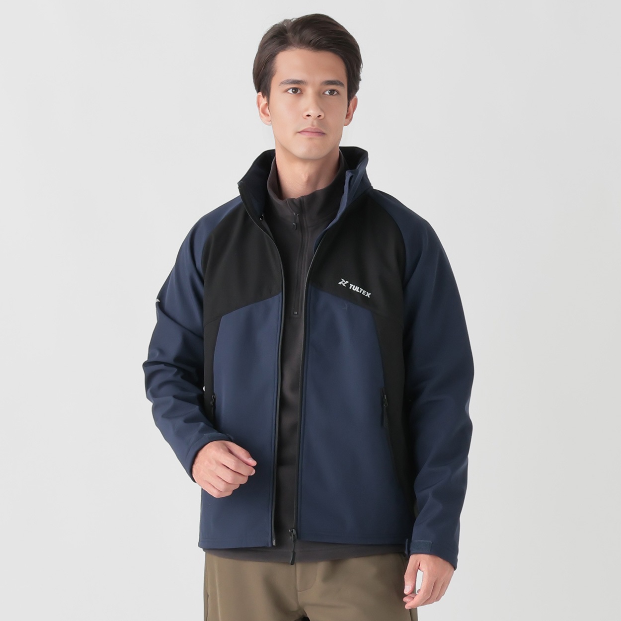 防風ボンディングジャケット スタンド衿 防風・耐久はっ水・裏フリース