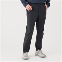 ストレッチパンツ 水をはじく力が長持ちする耐久撥水加工。ファスナーのスライダーには開閉しやすいコード引き手を装備。(クロ-M)
