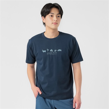 綿タッチプリントTシャツ 吸汗速乾 メンズ