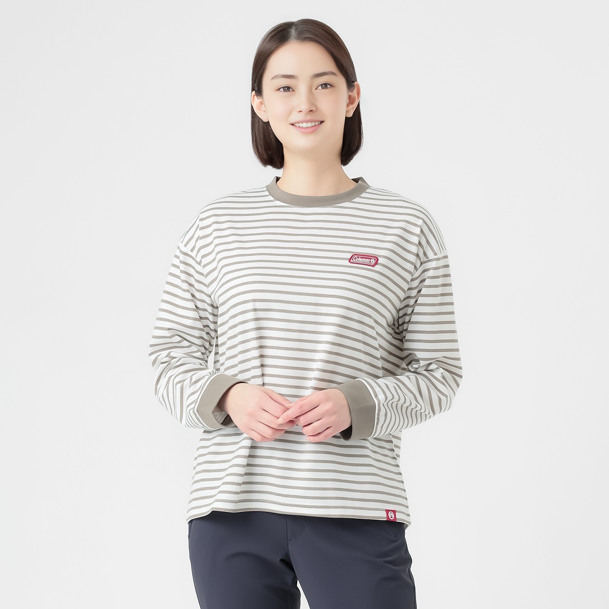 Coleman(コールマン) レディスボーダー長袖Tシャツ レディス(ウスチャ-XL)
