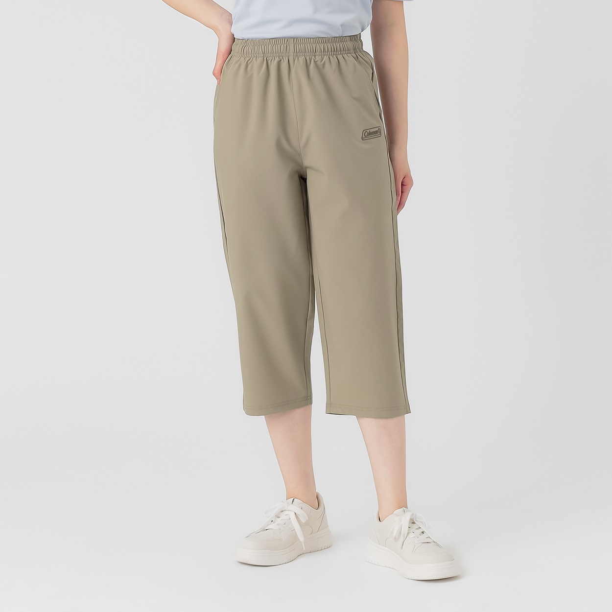 ７分丈パンツ 張りのある布帛生地  レディス(ウスチャ-XL)