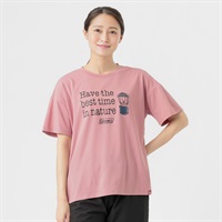 Tシャツ 多色 COLEMANランタンデザイン レディス(ウスアカ-M)