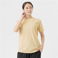 半袖Ｔシャツ グラフィックプリント プレーティング天竺 レディス(ウスキイロ-M)