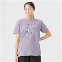 半袖Ｔシャツ グラフィックプリント プレーティング天竺 レディス(ウスムラサキ-M)