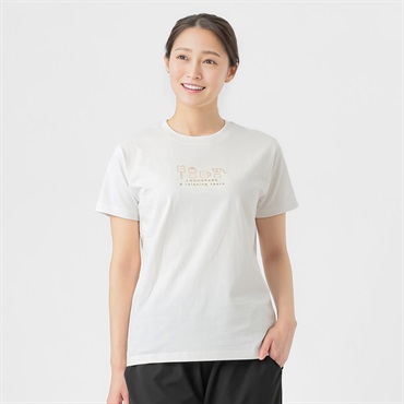 Ｔシャツ 山の道具プリント ＬＯＧＯＳ ＰＡＲＫ レディス(シロ-M)