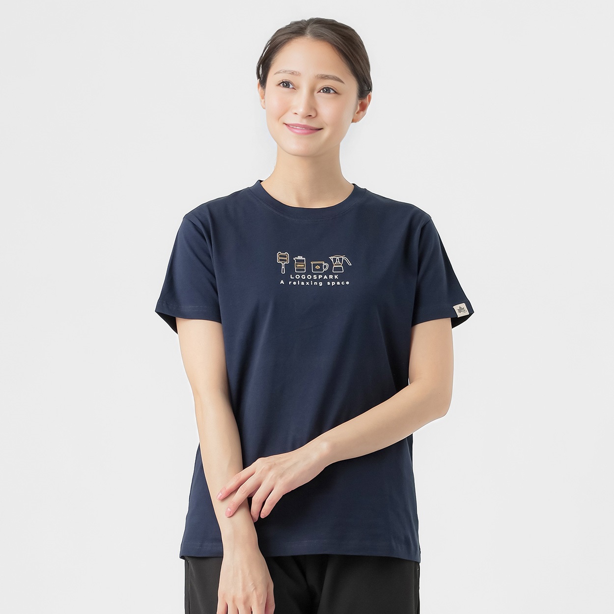 Ｔシャツ 山の道具プリント ＬＯＧＯＳ ＰＡＲＫ レディス(コイアオ-M)