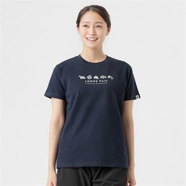 Ｔシャツ アニマルプリント ＬＯＧＯＳ ＰＡＲＫ レディス(コイアオ-M)