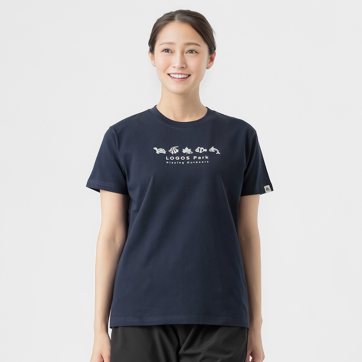 Ｔシャツ アニマルプリント ＬＯＧＯＳ ＰＡＲＫ レディス(コイアオ-M)