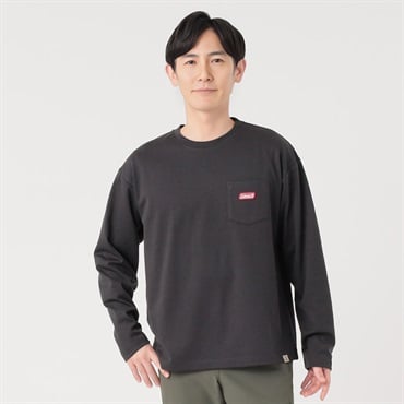 Coleman(コールマン) メンズ胸ポケット長袖Tシャツ メンズ(チャコ－ルグレ－-M)