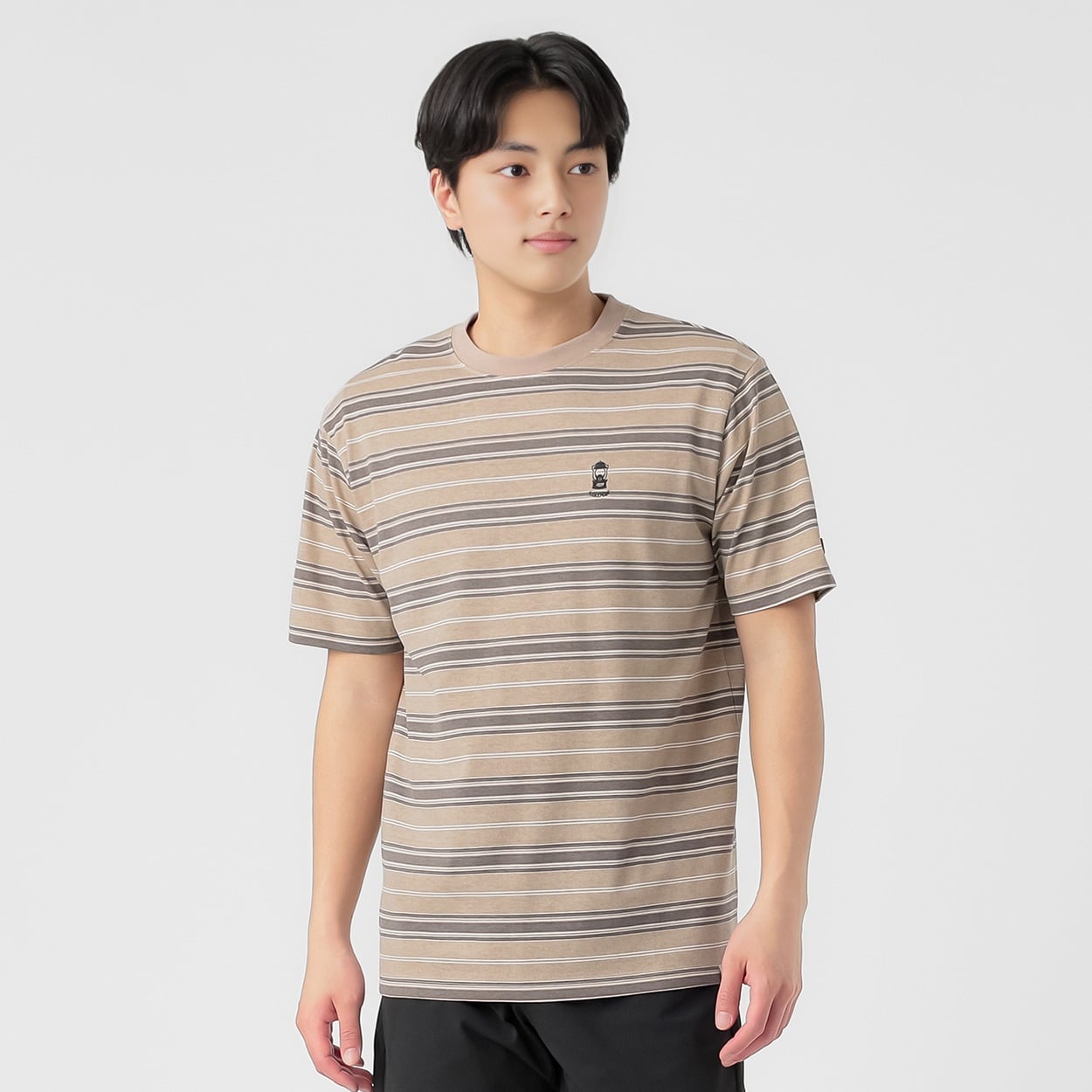 コールマン天竺ボーダー半袖Tシャツ メンズ(ウスチャ-L)