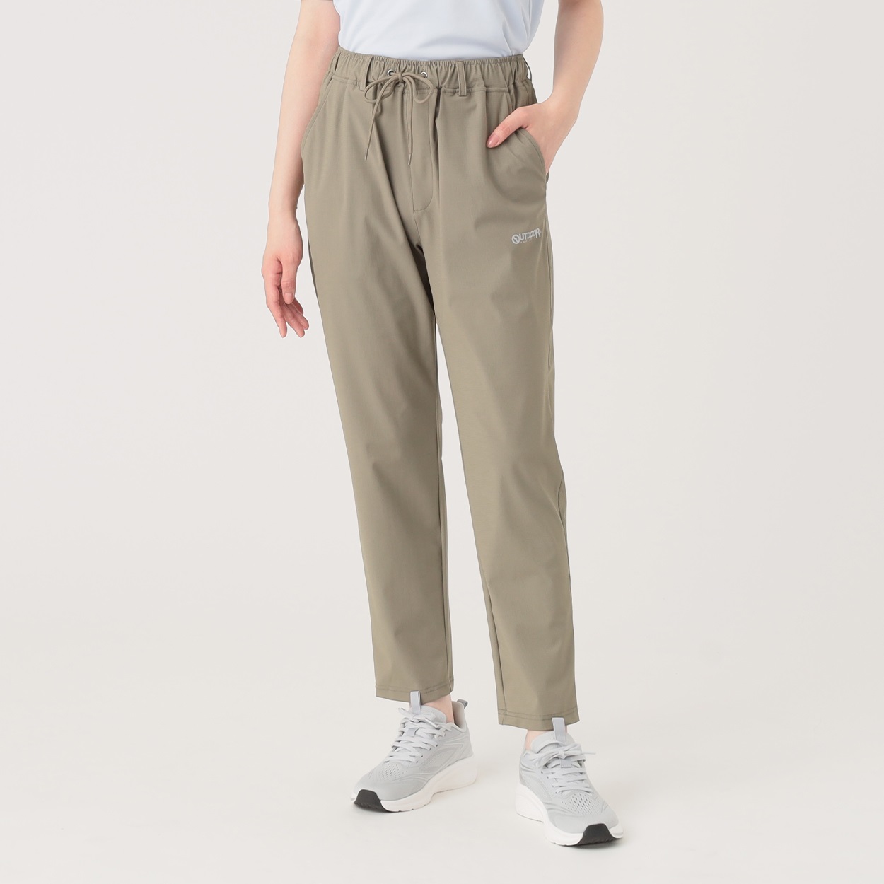 OUTDOOR PRODUCTS(アウトドア プロダクツ) 冷感ニットパンツ 驚くほど伸びる冷感アクティブパンツ レディス(ウスチャ-M)