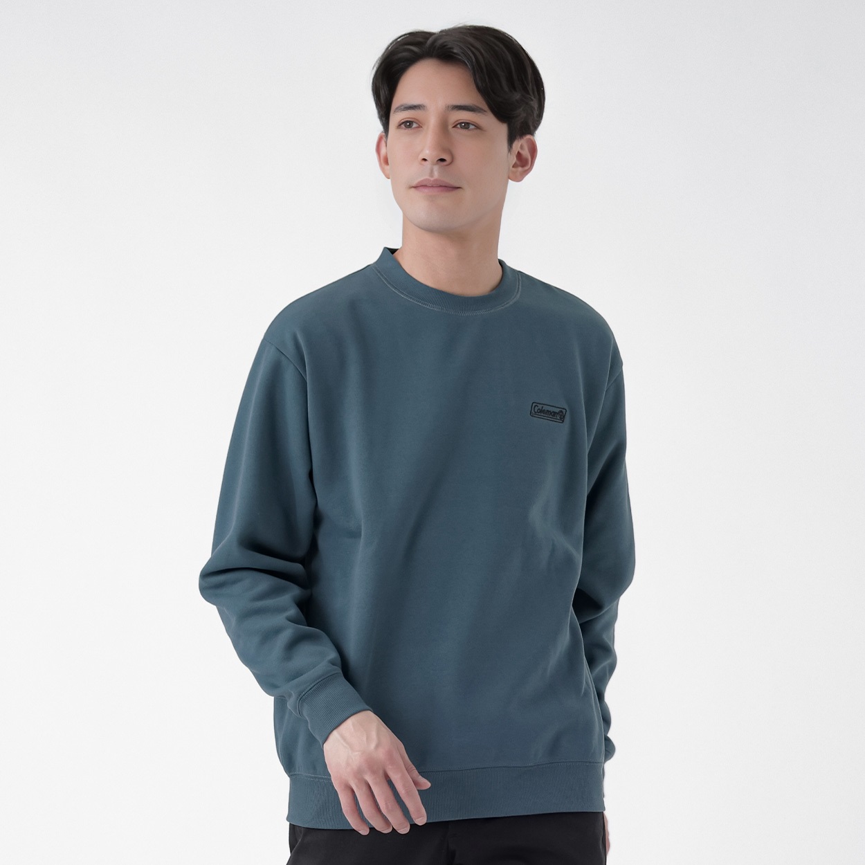 Coleman(コールマン) Coleman 胸ワンポイント裏起毛トレーナー メンズ(アオ-L)