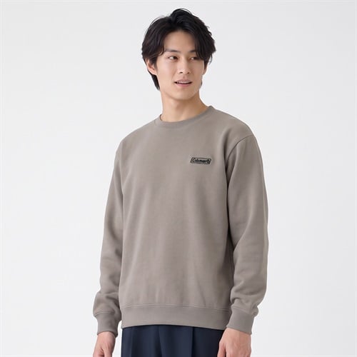 Coleman(コールマン) Coleman 胸ワンポイント裏起毛トレーナー メンズ(ウスチャ-L)