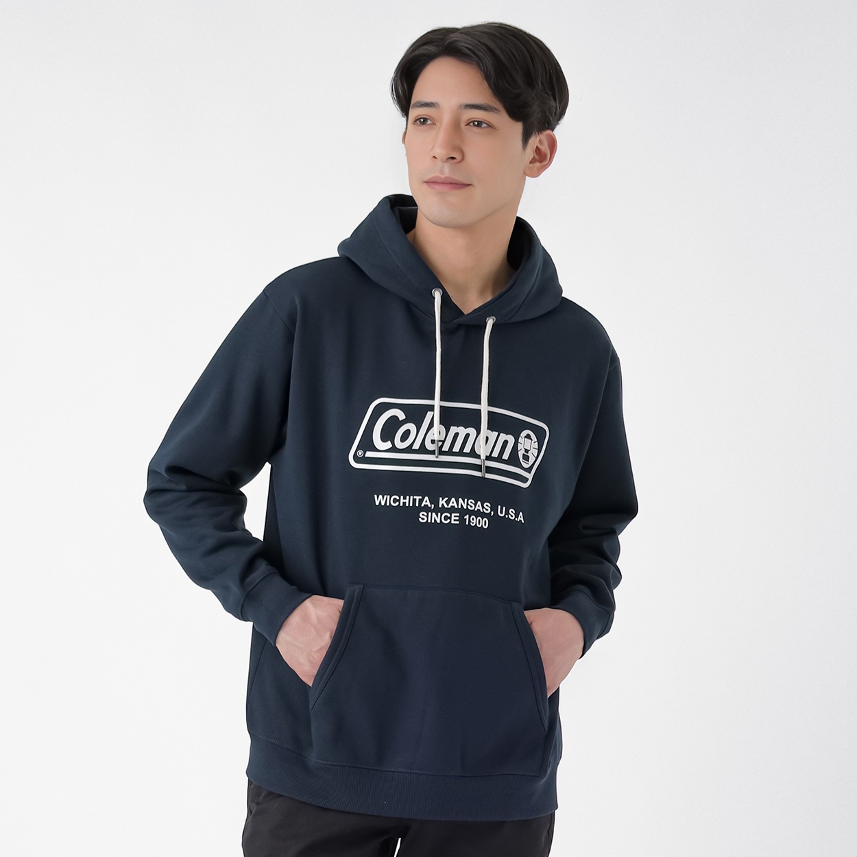 Coleman(コールマン) Coleman ロゴプリント裏起毛パーカー メンズ(コイアオ-M)