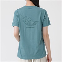 PENFIELD×RILAKKUMA （リラックマ） ポケット付き半袖Ｔシャツ グラフィックプリント プレーティング天竺 レディス(アオ-M)