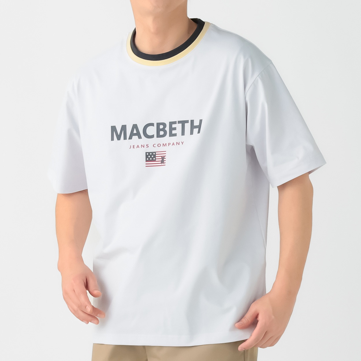 MACBETH(マクベス) リンガー衿Tシャツ メンズ | イオンスタイル