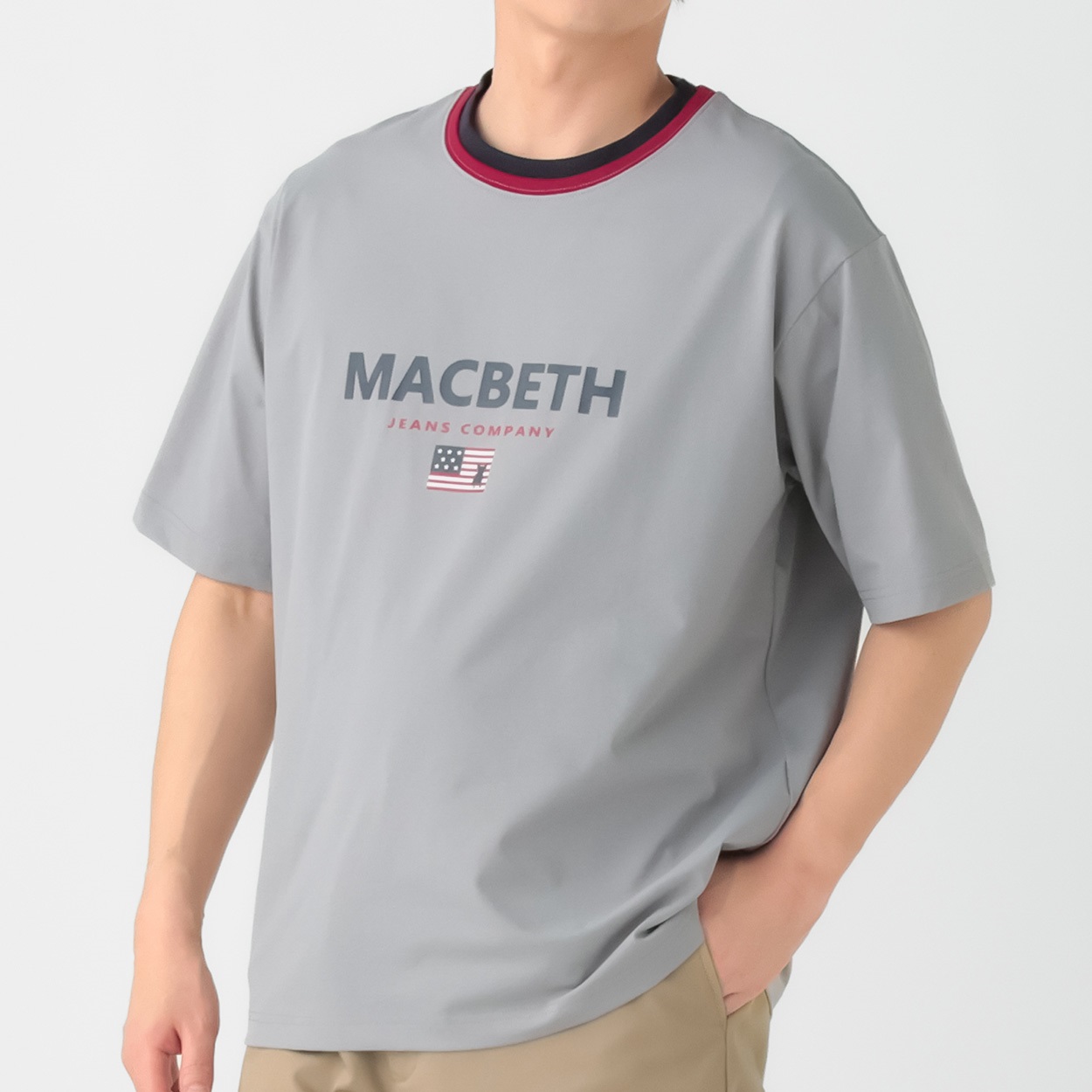MACBETH(マクベス) リンガー衿Tシャツ メンズ | イオンスタイル