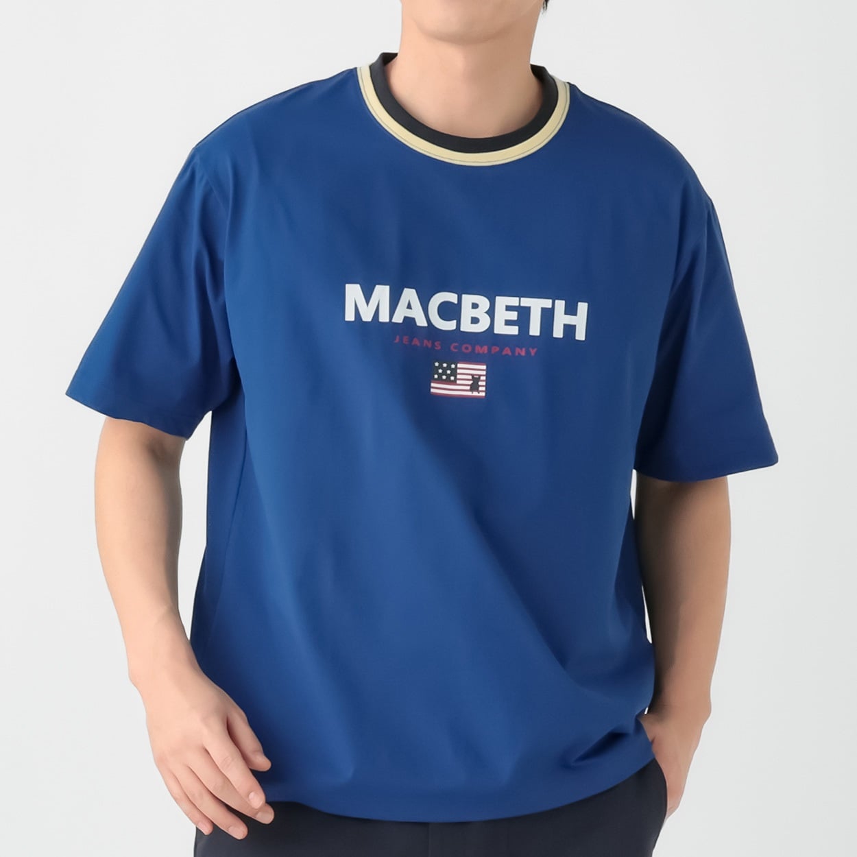 MACBETH(マクベス) リンガー衿Tシャツ メンズ | イオンスタイル